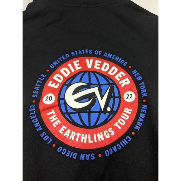Eddie Vedder The Earthlings Tour Black Zip Up Hoodie - Adult Medium - Picture 4 of 4